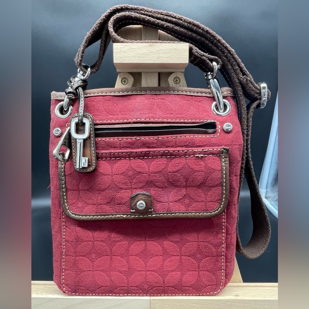 Fossil Monogram Canvas Small Crossbody Bag - image 1